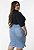 Saia Jeans Claro Desfiado Plus Size Evangélica Ref.209 - Imagem 2