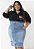 Saia Jeans Claro Desfiado Plus Size Evangélica Ref.209 - Imagem 6