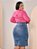 Saia Jeans Detalhe Avesso Plus Size Moda Evangélica Ref.211 - Imagem 4