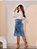 Saia Jeans Midi Com Elastano Babado e Cinto Acoplado Ref.235 - Imagem 6