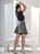 Saia Fitness com Short por Baixo Para Exercícios Cinza com Listras Laterais Ref.8019 - Imagem 7