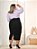 Saia Jeans Feminina Plus Size Preta Abertura na Frente Ref.247 - Imagem 7