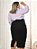 Saia Jeans Feminina Plus Size Preta Abertura na Frente Ref.247 - Imagem 4