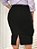 Saia Jeans Feminina Plus Size Preta Abertura na Frente Ref.247 - Imagem 2