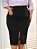 Saia Jeans Feminina Plus Size Preta Abertura na Frente Ref.247 - Imagem 1