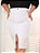Saia Jeans Feminina Plus Size Branca Abertura na Frente Ref.248 - Imagem 1