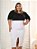 Saia Jeans Feminina Plus Size Branca Abertura na Frente Ref.248 - Imagem 3