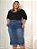 Saia Jeans Feminina Plus Size Abertura Lateral Ref.249 - Imagem 3