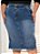 Saia Jeans Feminina Plus Size Abertura Lateral Ref.249 - Imagem 1