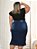 Saia Jeans Feminina Plus Size Abertura Lateral Ref.250 - Imagem 4