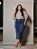 Saia Longa Plus Size Jeans Tradicional Azul Anagrom Ref.231P - Imagem 3