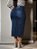 Saia Longa Plus Size Jeans Tradicional Azul Anagrom Ref.231P - Imagem 2