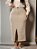 Saia Longa Bege Plus Size Anagrom Ref.240P - Imagem 1