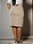 Saia Brim Plus Size Bege Anagrom Ref.254P - Imagem 4