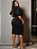Saia Secretária Brim Preto Plus Size Anagrom Ref.255P - Imagem 8