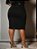 Saia Secretária Brim Preto Plus Size Anagrom Ref.255P - Imagem 4