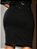 Saia Secretária Brim Preto Plus Size Anagrom Ref.255P - Imagem 2