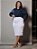 Saia Brim Plus Size Branca Anagrom Ref.256P - Imagem 3