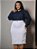 Saia Brim Plus Size Branca Anagrom Ref.256P - Imagem 5