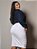 Saia Brim Plus Size Branca Anagrom Ref.256P - Imagem 6