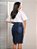 Saia Jeans Botões Detalhe Lateral Evangélica Anagrom Ref.257 - Imagem 6