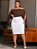 Saia Brim Branca Plus Size Anagrom Moda Evangélica Ref.047P - Imagem 7