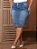 Saia Jeans Tradicional Azul Céu Plus Size Anagrom Moda Evangélica Ref.147P - Imagem 7