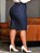 Saia Jeans Tradicional Plus Size Azul Escuro Anagrom Moda Feminina Evangélica Ref.226P - Imagem 8