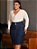Saia Jeans Tradicional Plus Size Azul Escuro Anagrom Moda Feminina Evangélica Ref.226P - Imagem 3