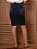 Saia Jeans Infantil Juvenil Azul Marinho detalhes Avesso Anagrom Moda Evangélica Feminina Ref.INF04 - Imagem 3