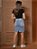 Saia Jeans Anagrom Moda Evangélica Feminina Infantil Juvenil Detalhe de Bolsinho Ref.INF09 - Imagem 4