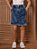 Saia Jeans Evasê Infantil Juvenil Azul Marmorizado Anagrom Moda Evangélica Feminina Ref.INF10 - Imagem 7