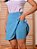 Saia Fitness com Short por Baixo Para Exercícios Azul Céu com Listras Laterais Ref.8026 - Imagem 3