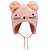 Touca lã Everly Gatinho com tapa  orelha e pompom  rosa - Imagem 3
