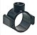 Colar De Tomada Com Travas Para Pead 60mm X 1/2 Preto - Imagem 1