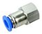 Conector Femea Pu 6mm X1/4 Pneumática Engate Rápido - Imagem 1