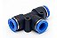Tee Uniao Emenda Pu 6mm Pneumática Engate Rápido 05 Peças - Imagem 1