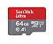 Cartão de memória Micro SD SanDisk 64GB com adaptador -  100MB/s U1 A1 - SDSQUAR-064G-GN6MA - Imagem 1