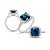 Anel Safira 18K 750 Ouro Branco One Only One - Imagem 1
