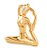 Escultura Yoga Dourado Em Porcelana - 3 Unidades - Imagem 2