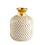 Vaso de Cerâmica Listrado C/Dourado 9,5 cm - Imagem 1