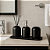 Kit Lavabo em Cimento Preto 4 Peças - Imagem 2