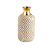 Vaso de Cerâmica Listrado C/Dourado 23 cm - Imagem 1