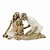 Escultura Decorativa Mãe, Pai e Filha com Cachorro - Imagem 1