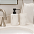 Kit Lavabo Mármore Branco com Dispenser Preto 2 Peças - Imagem 2