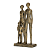 Escultura Família Abstrata Dourada – Casal com um Menino - Imagem 4