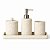 Kit Lavabo Minimalista Off White Texturizado - 4 peças - Imagem 1