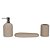 Kit Lavabo Elegance Bege em Cerâmica – 3 Peças - Imagem 5