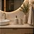 Kit Lavabo Elegance Bege em Cerâmica – 3 Peças - Imagem 4