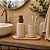 Kit Lavabo Luxo Bege em Polirresina – 3 Peças - Imagem 2